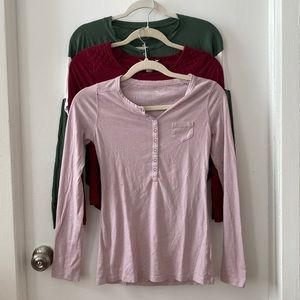 BUNDLE! Three long sleeved shirts.